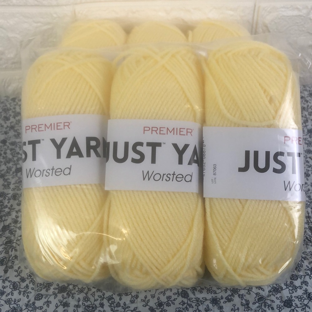 6 Skeins Just Yarn Butter Color